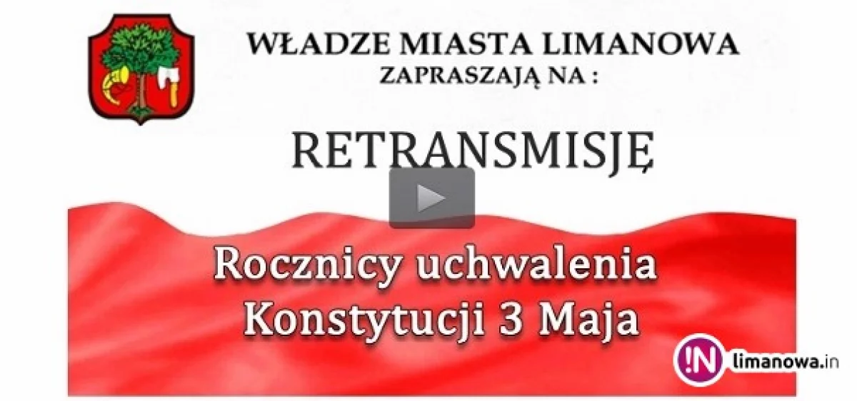 Film – Uroczystość Patriotyczna 3 Maja na limanowskim rynku