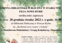 ,,Spotkanie przy szopce z kolędą" w Bibliotece Publicznej w Nowym Rybiu - zdjęcie główne