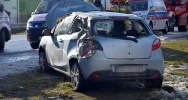 Dachowanie na "krajówce", dwie osoby trafiły do szpitala - zdjęcie 5