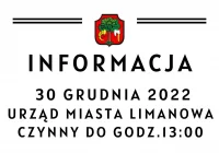 30 grudnia Urząd Miasta otwarty do godz. 13:00 - zdjęcie główne