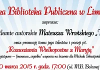 Spotkanie autorskie Mateusza Wrońskiego TUSIKA 'ROZWAŻANIA WIELKOPOSTNE Z MARYJĄ' - zdjęcie główne