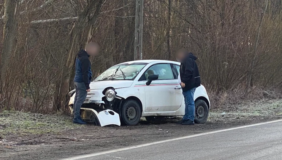 Samochód wjechał do rowu, kierująca zabrana do szpitala - zdjęcie 1