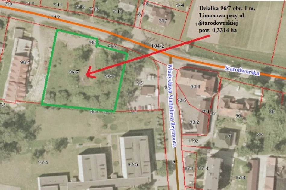 Ogłoszenie o przetargu na sprzedaż działki 96/7 obr 1 m. Limanowa - zdjęcie 3