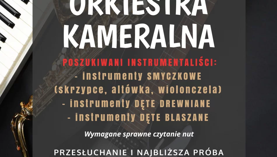 Dołącz do Limanowskiej Orkiestry Kameralnej! Ogłaszamy NABÓR - zdjęcie 1