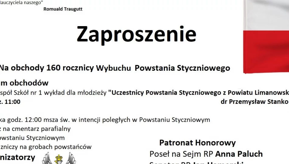 Obchody 160 rocznicy Wybuchu Powstania Styczniowego - zdjęcie 1