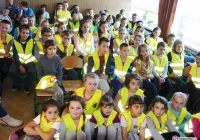 Odblaskowe spotkanie z policjantami w Siekierczynie - zdjęcie główne