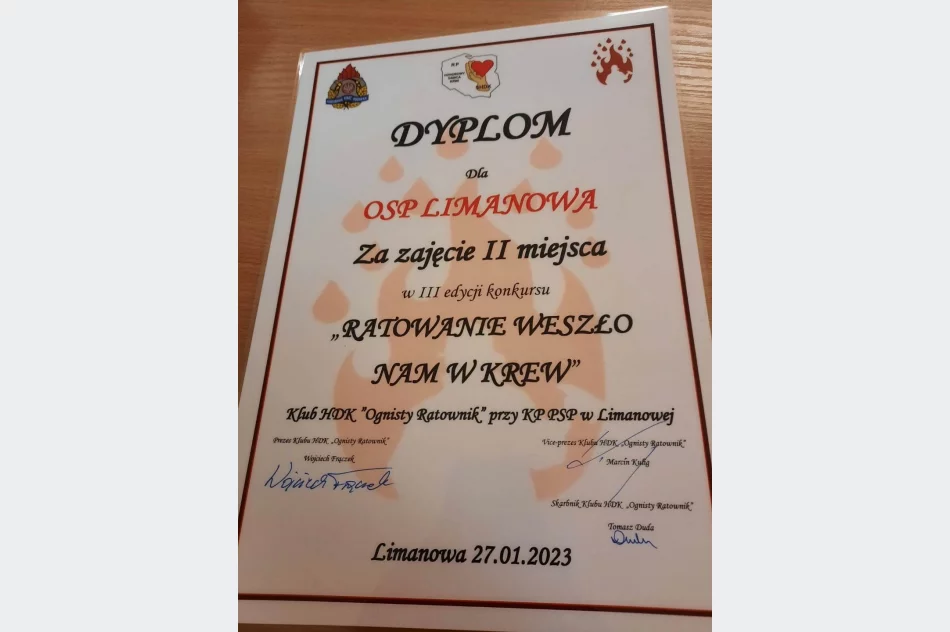2 miejsce dla OSP Limanowa, 5 – dla OSP Łososina Górna w konkursie „Ratowanie weszło nam w krew” - zdjęcie 4