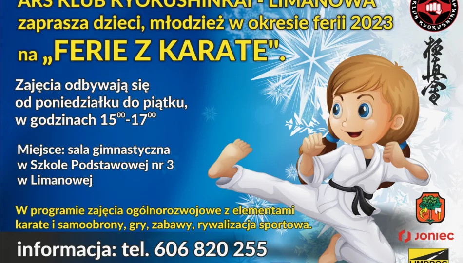 ARS Klub Kyokushinkai Limanowa zaprasza na „Ferie z Karate” - zdjęcie 1