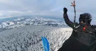 ​“Epickie widoki”. Zimowy Beskid Wyspowy z perspektywy paralotniarzy - zdjęcie 4