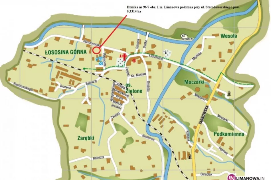 Działka 96/7 obr. 1 m. Limanowa do sprzedania - zdjęcie 2