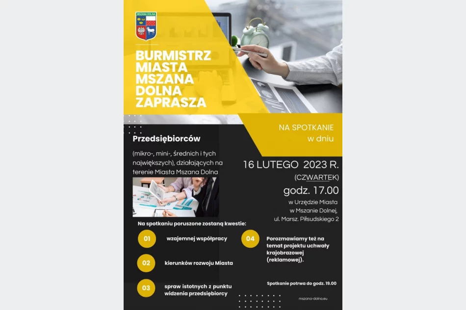 ​Burmistrz organizuje spotkanie z przedsiębiorcami - zdjęcie 2