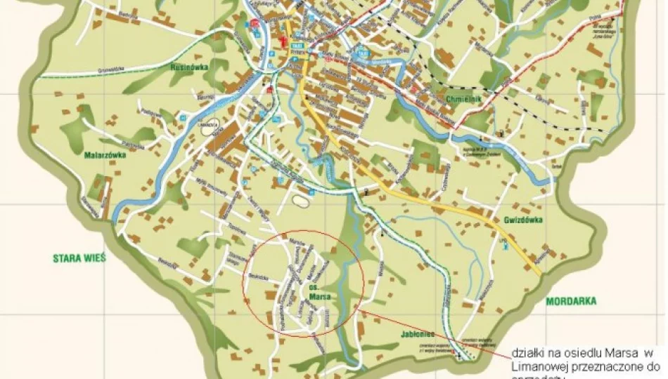 Przetarg na sprzedaż działek na osiedlu Marsów w Limanowej - zdjęcie 1