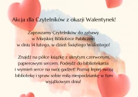 Miejska Biblioteka Publiczna zaprasza czytelników do wzięcia udziału w akcji z okazji Walentynek - zdjęcie główne