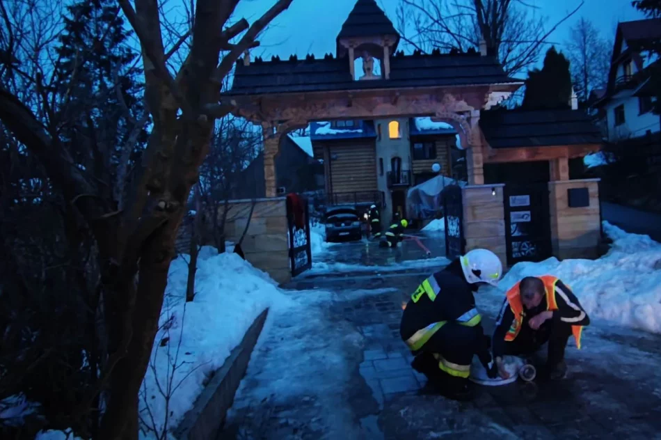 Zapaliły się materiały zgromadzone przy piecu - zdjęcie 2