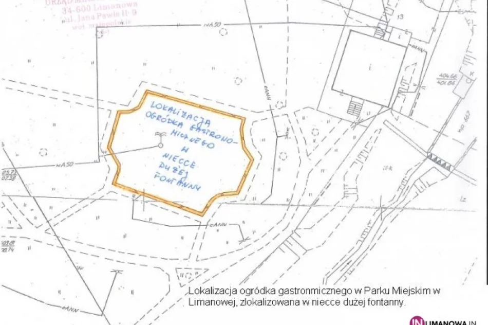 Teren w Parku Miejski w Limanowej przeznaczony do dzierżawy pod ogródek gastronomiczny - zdjęcie 3