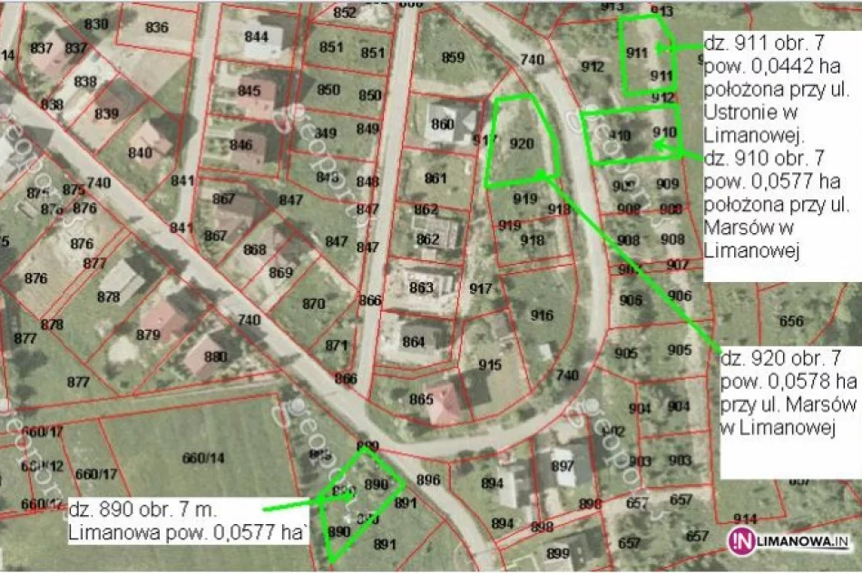 Działki na osiedlu Marsów w Limanowej- na sprzedaż - zdjęcie 3
