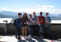 Uczniowie z ZS Nr 1  Starej Wsi  w rejonie malowniczych gór Alp - zdjęcie główne