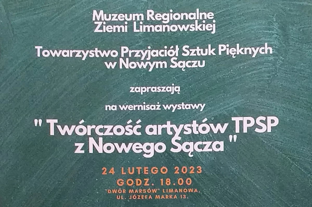 Wernisaż wystawy twórczości artystów sądeckiego Towarzystwa Sztuk Pięknych w limanowskim muzeum