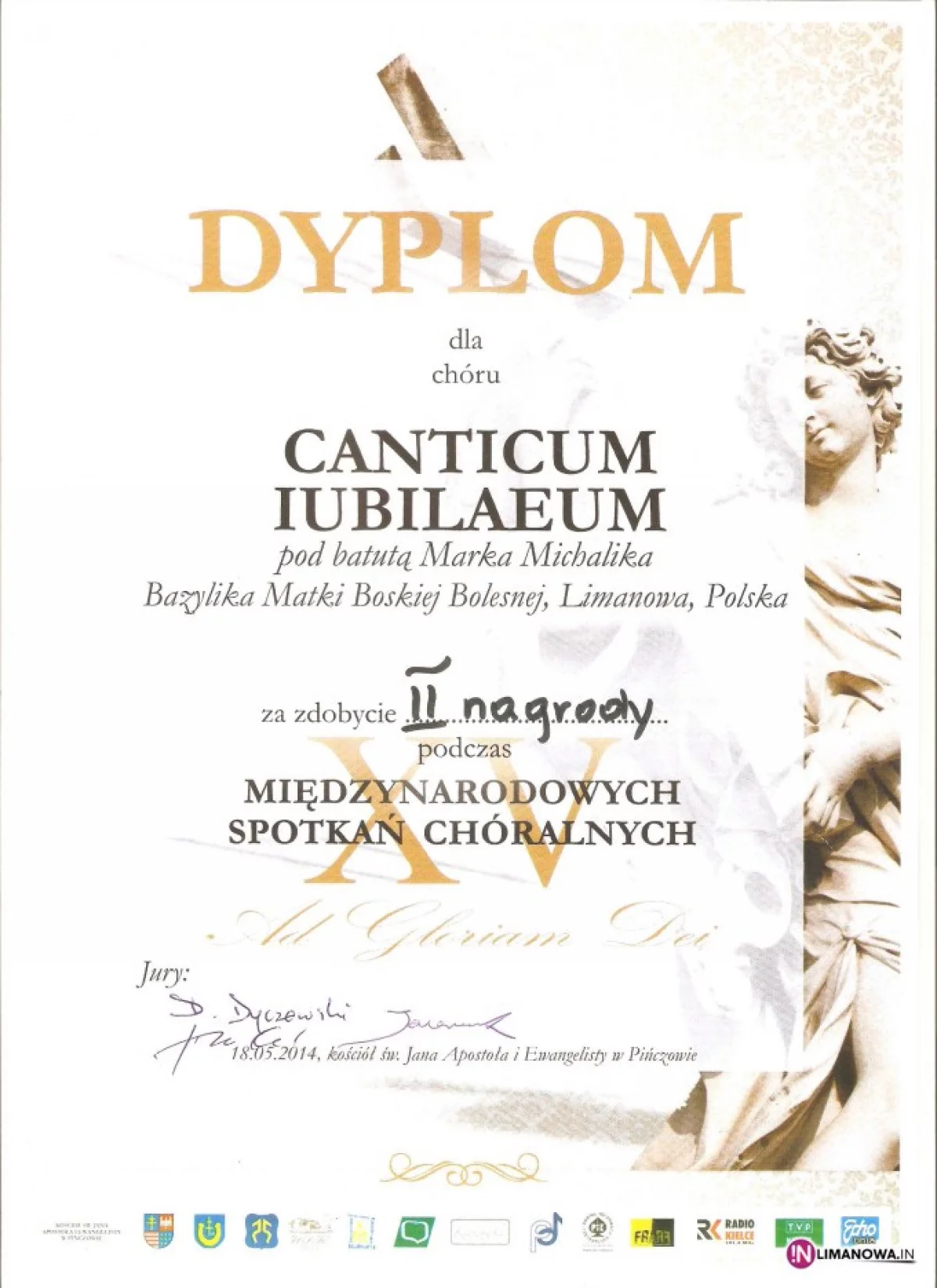 Chór Mieszany CANTICUM IUBILAEUM na podium!