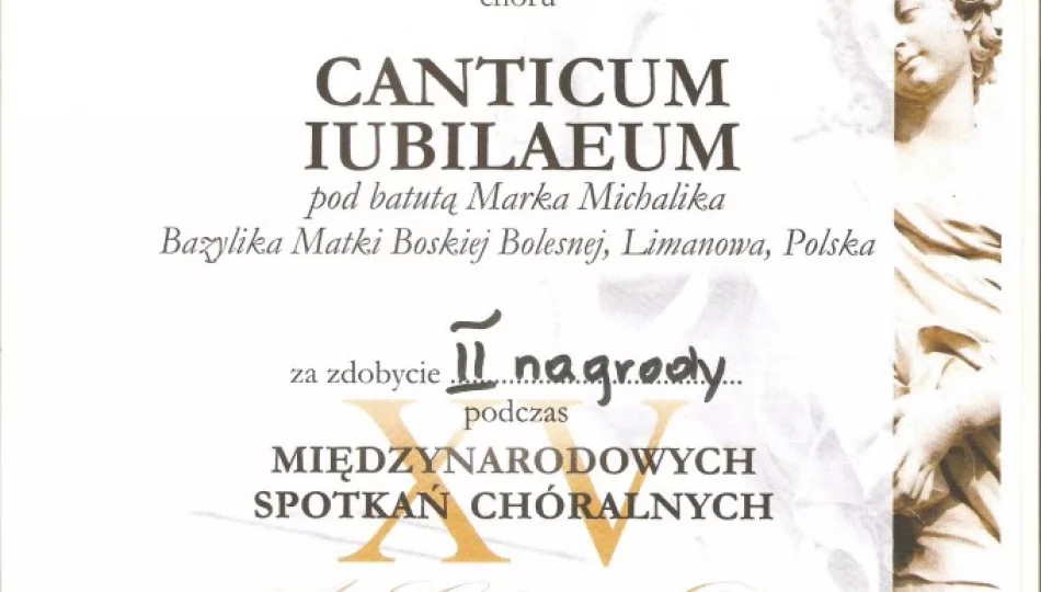 Chór Mieszany CANTICUM IUBILAEUM na podium! - zdjęcie 1