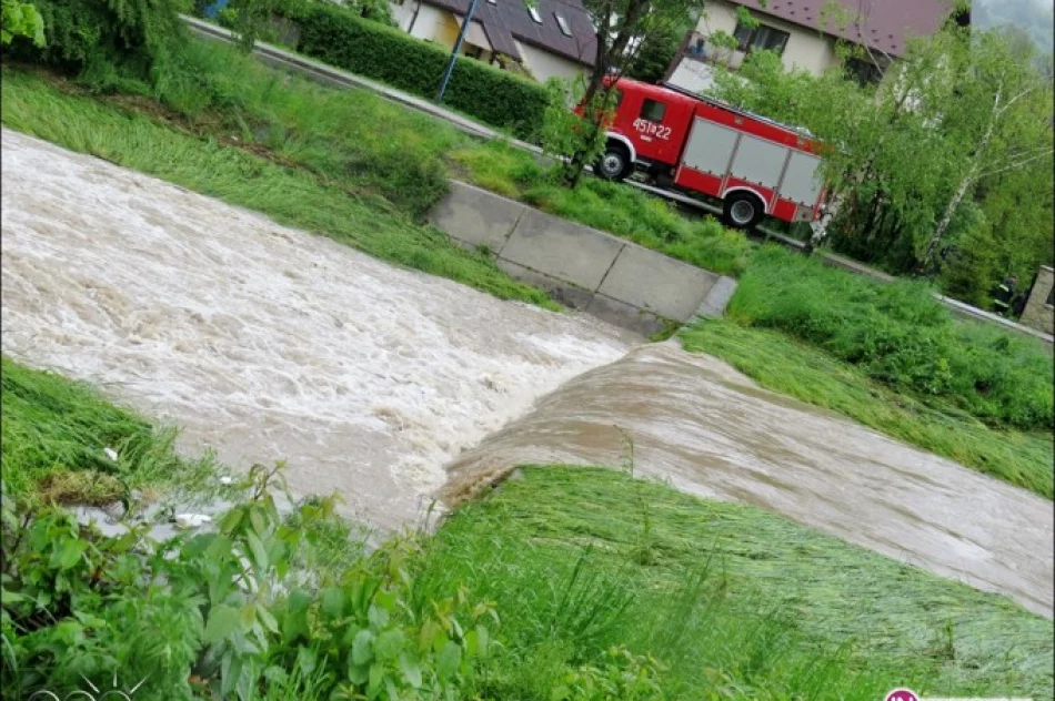 Alarm przeciwpowodziowy w Limanowej - zdjęcie 4