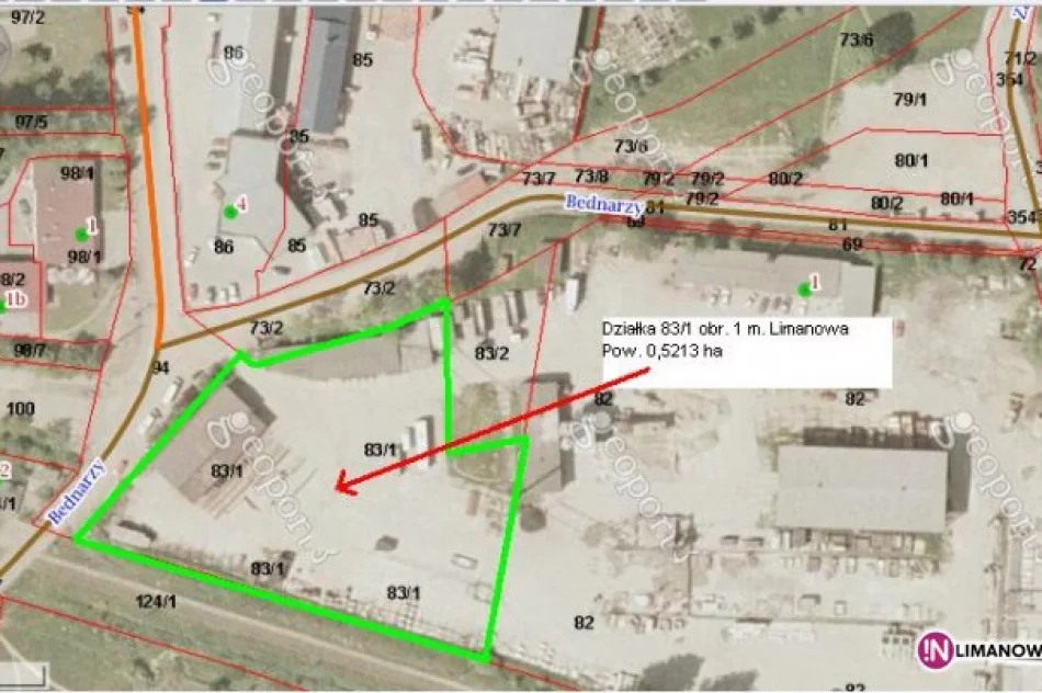 Działka 83/1 obr. 1 przy ul. Reymonta w Limanowej- przeznaczona na sprzedaż. - zdjęcie 3