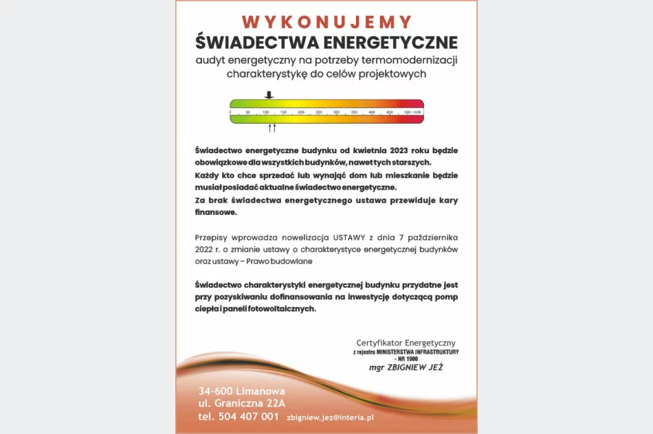 Świadectwo Charakterystyki Energetycznej budynku- obowiązkowe przy: odbiorze, wynajmie, sprzedaży i dla budynków użyteczności publicznej. - zdjęcie 2