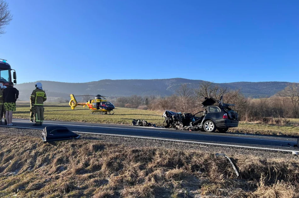 Czołowe zderzenie, jedna osoba ranna  - zdjęcie 7