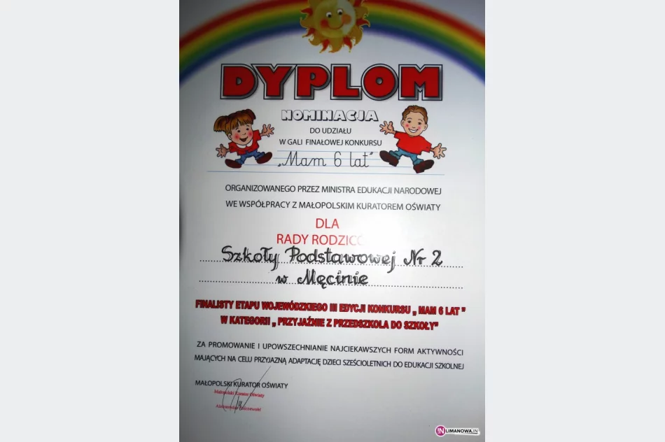 Oddział przedszkolny przy Szkole Podstawowej nr 2 w Męcinie finalistą konkursu „Mam 6 lat” - zdjęcie 2