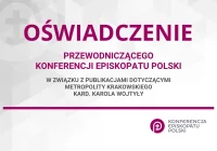 Oświadczenie Przewodniczącego Episkopatu - zdjęcie główne