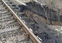 Nowe zapadlisko w Trzebini uszkodziło torowisko do elektrowni - zdjęcie główne