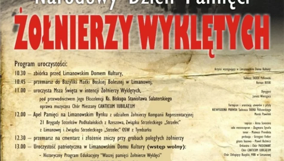 Obchody Narodowego Święta Żołnierzy Wyklętych w Limanowej - zdjęcie 1