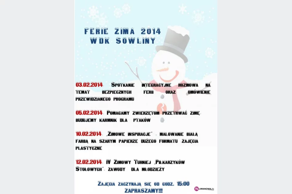 Ferie 2014 w gminie Limanowa - zdjęcie 2