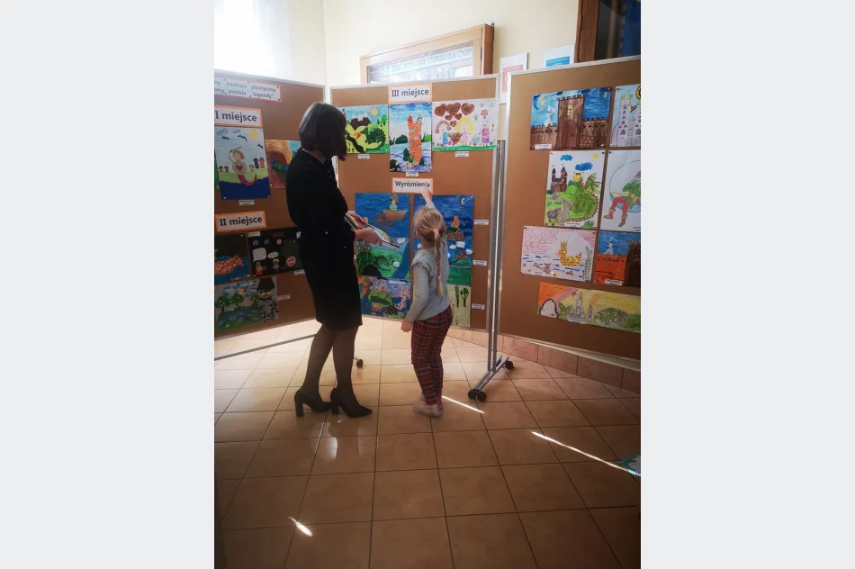 Konkurs plastyczny pt. „Poznajemy polskie legendy" zorganizowany w SP nr 1 w Starej Wsi - zdjęcie 5