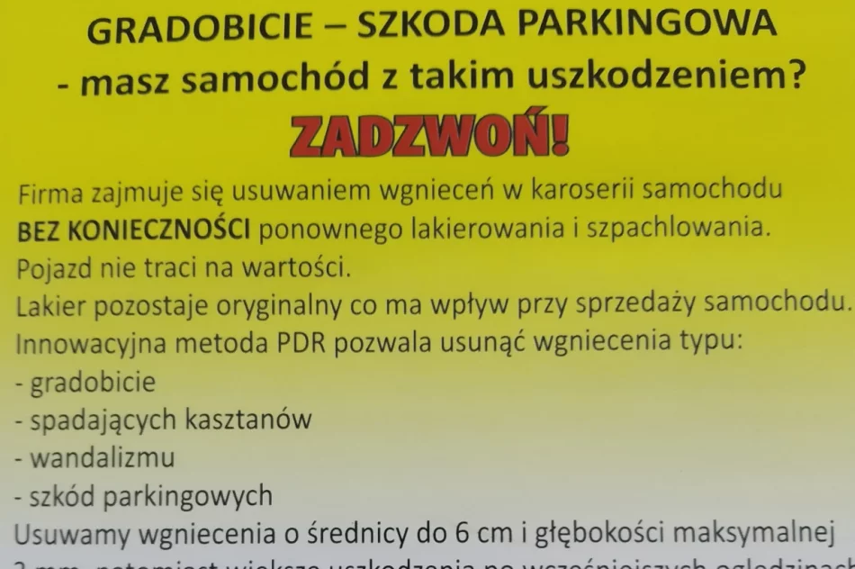 Usuwanie wgnieceń . Gradobicie . Parkingowe  - zdjęcie 1