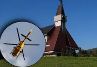 Śmigłowiec LPR zabrał proboszcza do szpitala  - zdjęcie główne