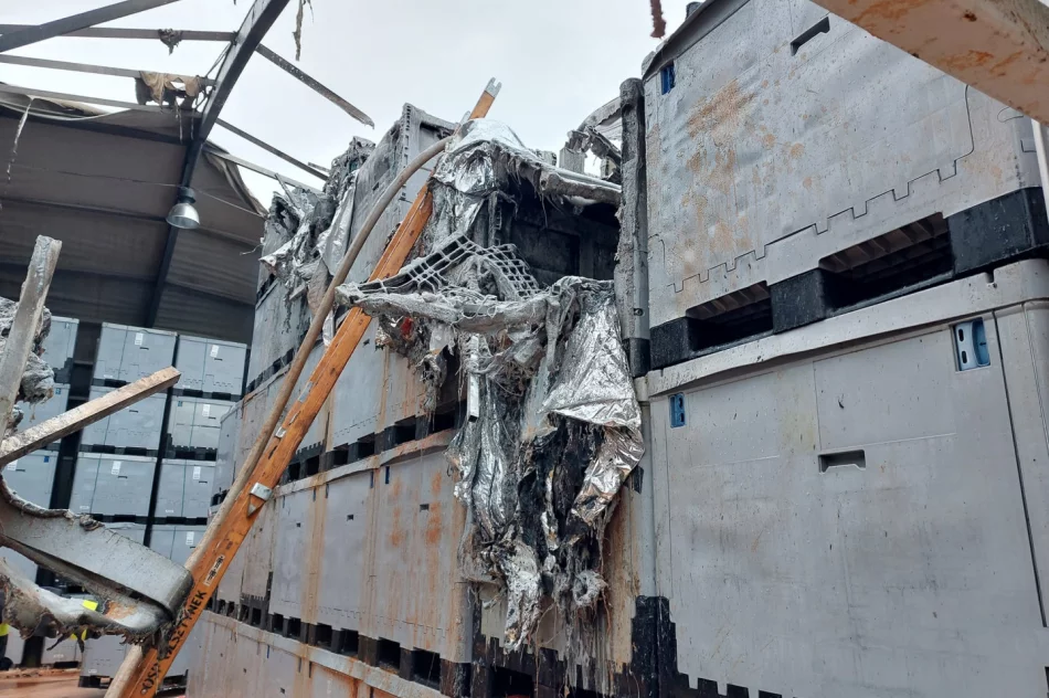 Pożar w zakładzie Tymbark w Olsztynku - zdjęcie 3