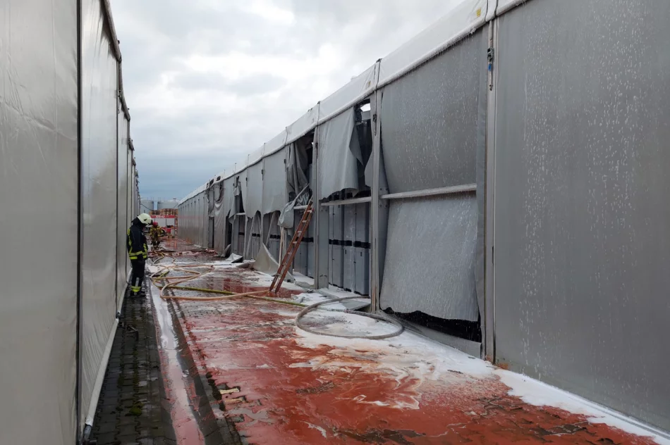 Pożar w zakładzie Tymbark w Olsztynku - zdjęcie 5