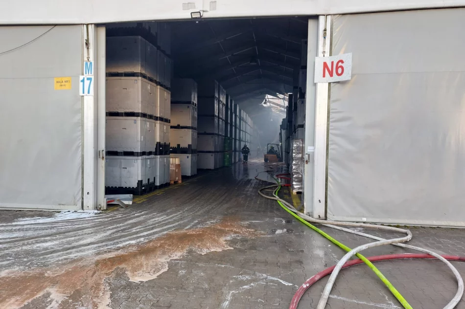 Pożar w zakładzie Tymbark w Olsztynku - zdjęcie 6