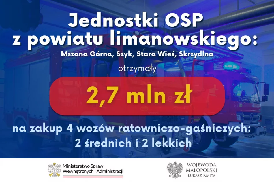 Cztery nowe pojazdy trafią do jednostek OSP - zdjęcie 3
