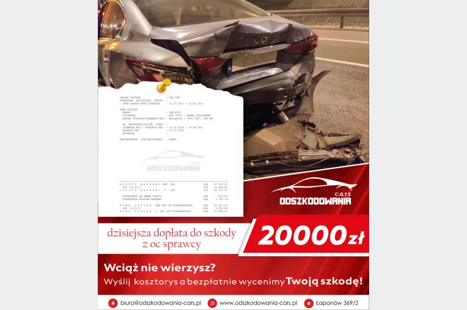 Miałeś kolizję lub stłuczkę do 3 lat wstecz? Sprawdź BEZPŁATNIE kwotę dopłatę do szkody ! - zdjęcie 5