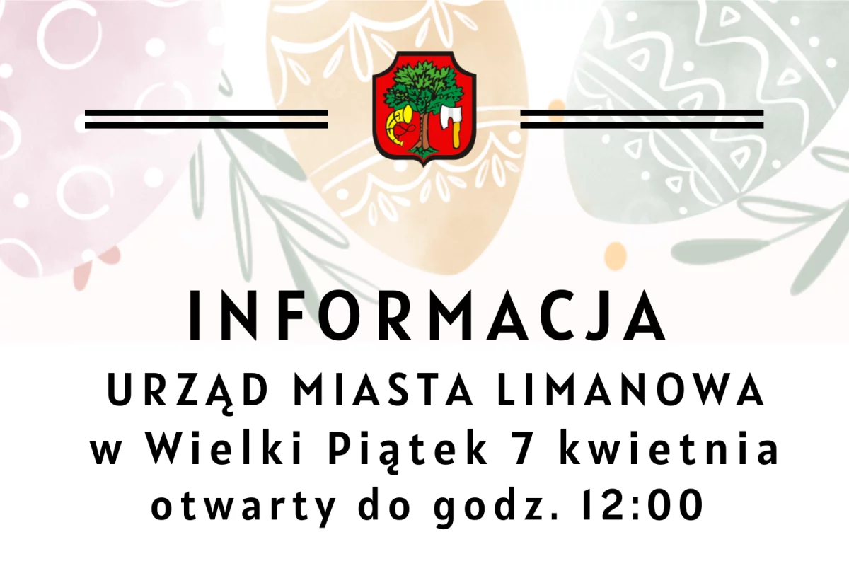 Skrócony czas pracy Urzędu Miasta w Wielki Piątek