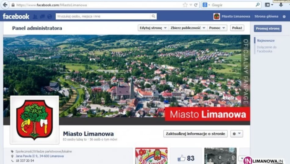 Miasto Limanowa na Facebooku - zdjęcie 1