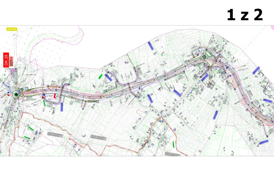 Mapa przebiegu obwodnicy w Limanowej - zdjęcie 1