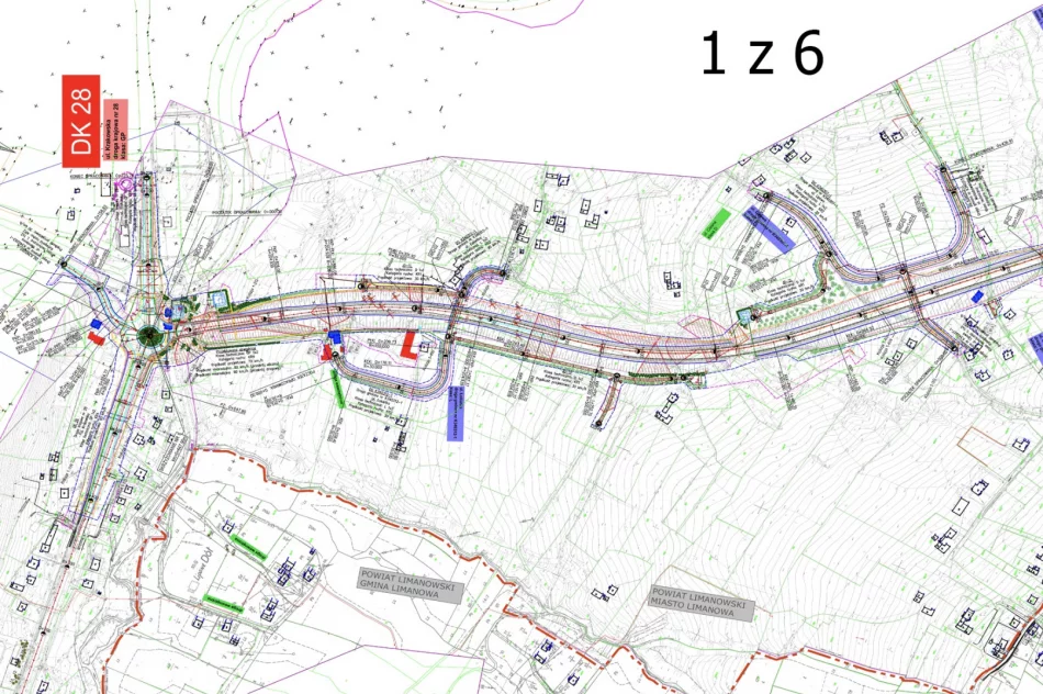 Mapa przebiegu obwodnicy w Limanowej - zdjęcie 3
