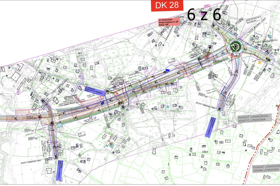 Mapa przebiegu obwodnicy w Limanowej - zdjęcie 8