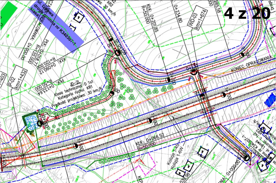 Mapa przebiegu obwodnicy w Limanowej - zdjęcie 12