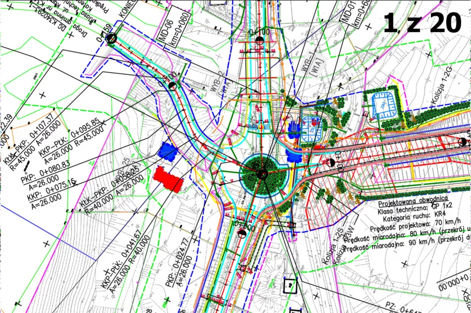 Mapa przebiegu obwodnicy w Limanowej - zdjęcie 9