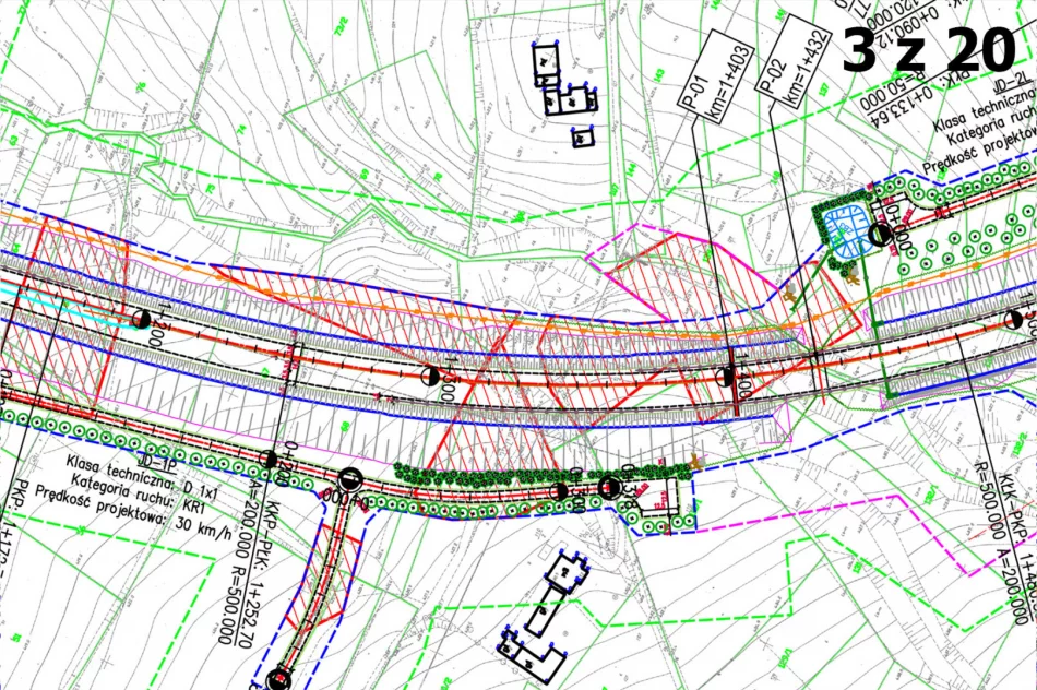 Mapa przebiegu obwodnicy w Limanowej - zdjęcie 11