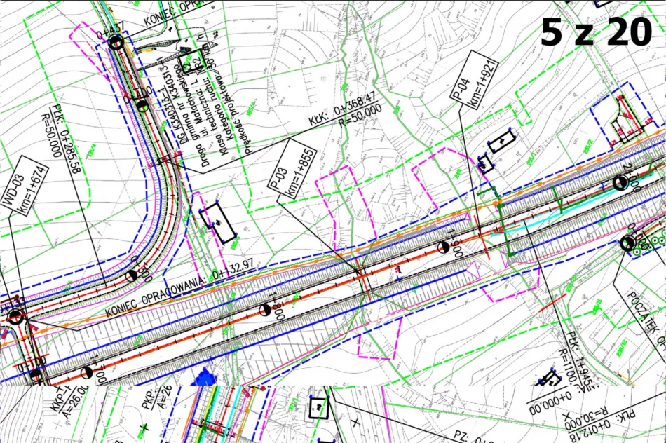 Mapa przebiegu obwodnicy w Limanowej - zdjęcie 13